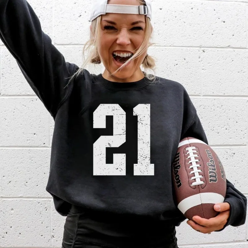 سويت شيرت مخصص برقم جيرسي، هوديي برقم مخصص، رقم يوم اللعبة، سويت شيرت مخصص برقم فريق المدرسة