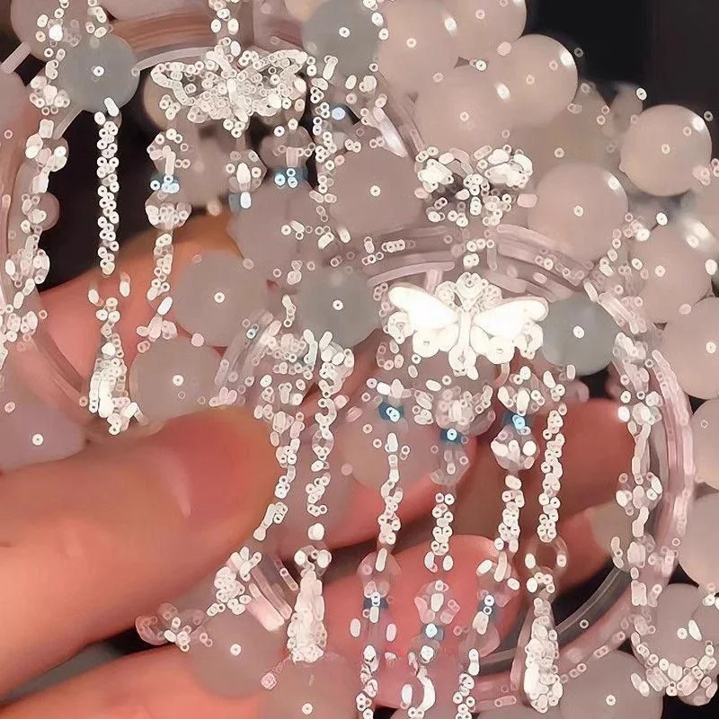 

Butterfly bracelet cold feeling long tassel spirit butterfly glazed jewelry ancient bracelet