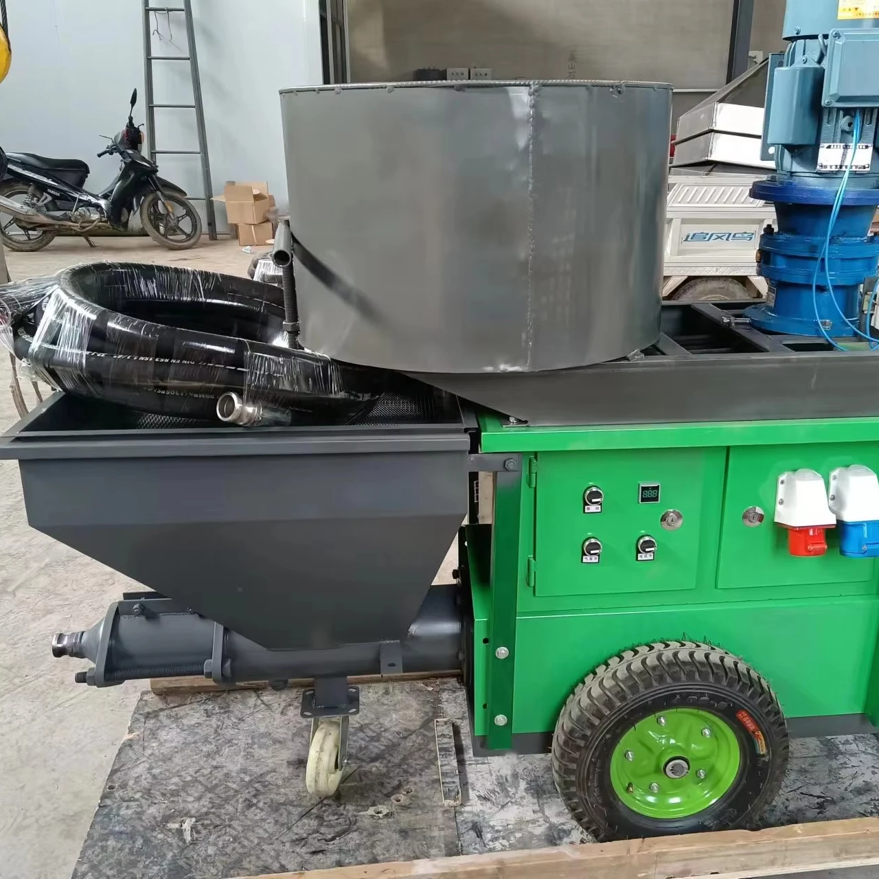 Smart Electric Mortar Spraying Machine Cement Plaster Pump with Adjustable Output for Various Wall Construction Needs