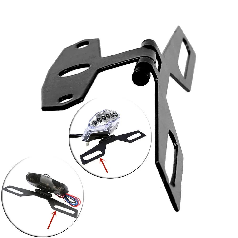 Black Motorcycle Folding Fender Eliminator License Plate Bracket For Suzuki GSX-R Honda CBR CB Yamaha R1 R6 Kawasaki ZX Ninja