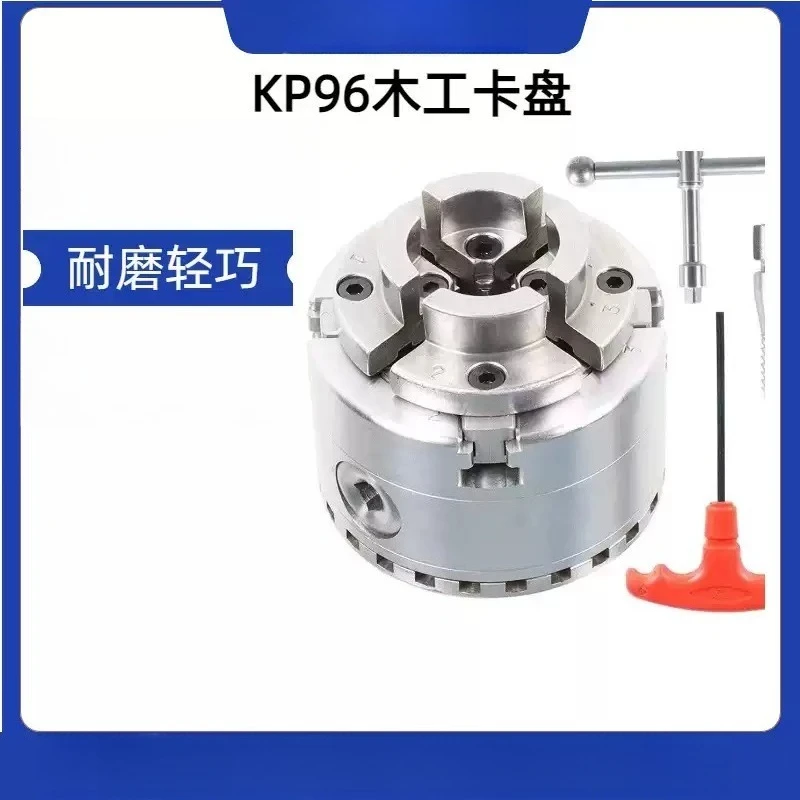 4 Inch Four Jaw Self-Centering Wood KP96 M33 Thread Woodworking Turning Accessory