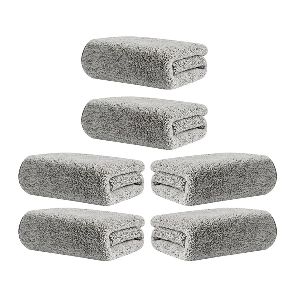 

6pcs Microfiber Dish Cloths Strong Water Absorbing Kitchen Cleaning Towels Washing Glassware Tableware Household Washing Cloth