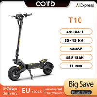 OOTD T10 Foldable electric scooter 11'' tire, 48V 500W motor, up to 50KM/H, 13AH battery, endurance of about 35-45KM, foldable.