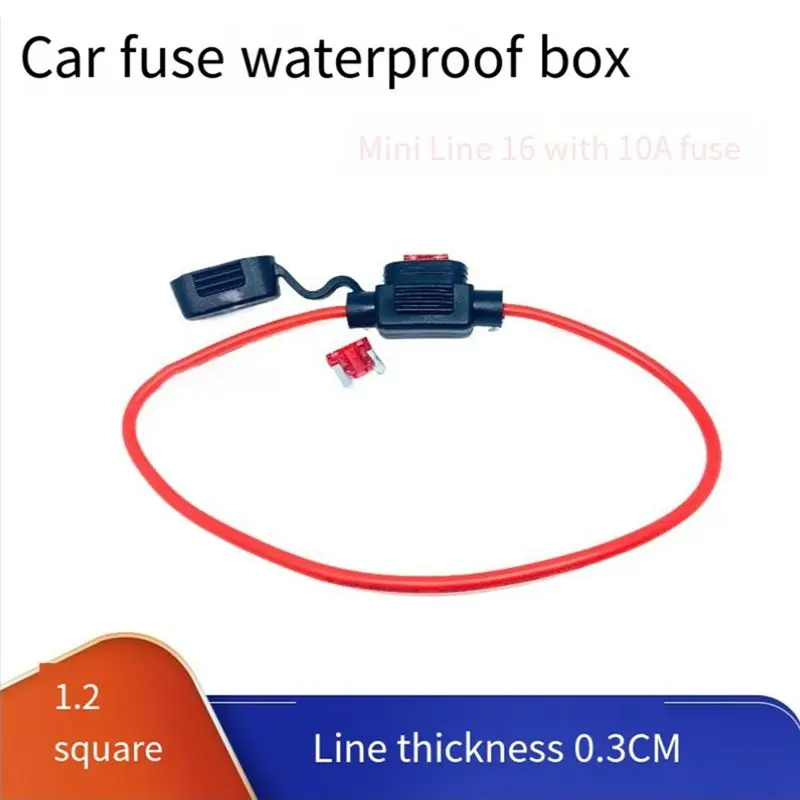 A59E 5Pcs Car Mini Blade Fuse Holder Splashproof Box 12V 30A with Fuse Blade Breakout Switch Socket Car Fuse Socket