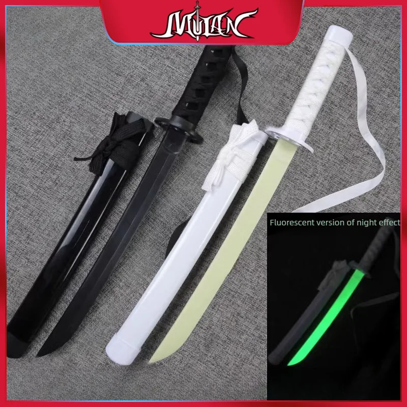 

42CM Anime Kuchiki Rukia Sode no Shirayuki Cosplay Prop ABS Plastic Weapons Fluorescent Version Anime Toy for Halloween Party