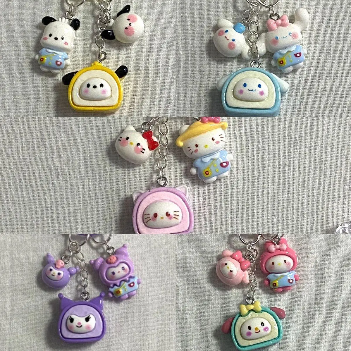 

Miniso Kawaii Anime Hello Kitty Pochacco Cinnamoroll Keychain Cartoon Backpack Pendant Creative Birthday Gift