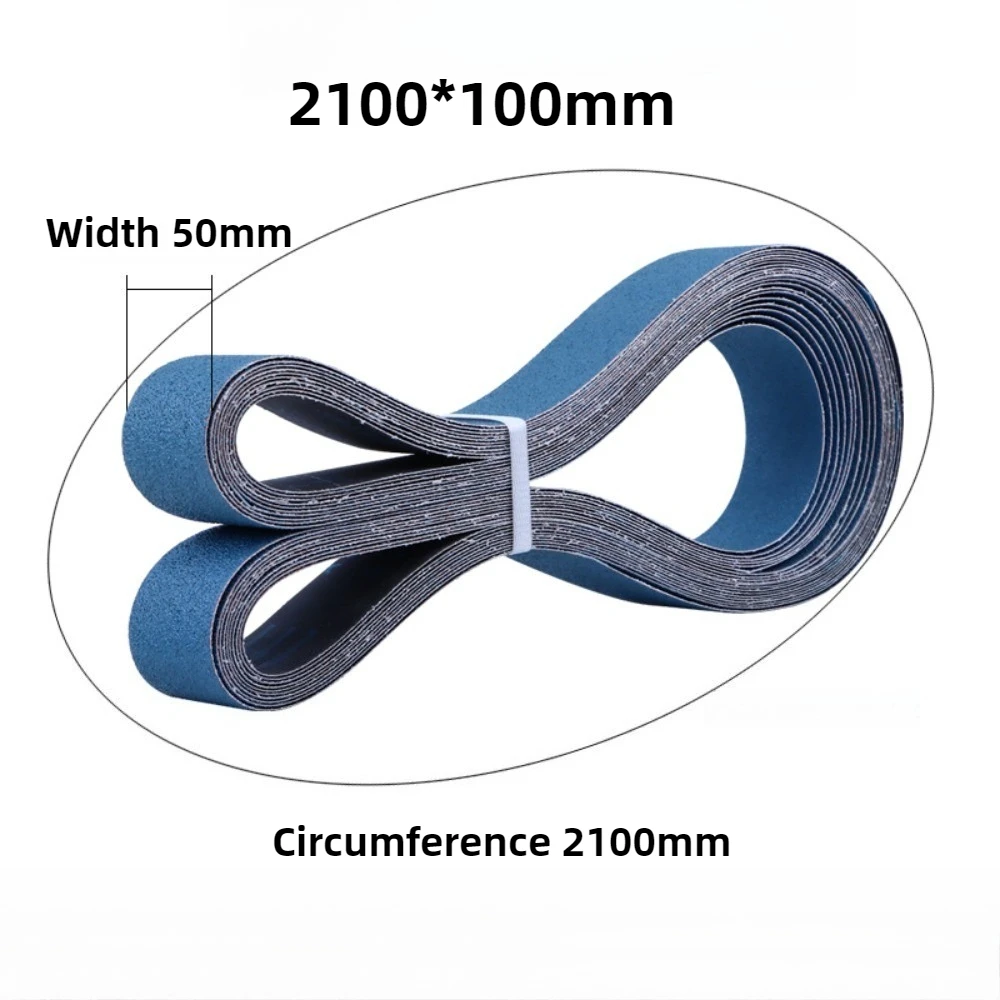 7 قطع: 2100 * 50 حزام جلخ 2 بوصة * 82 بوصة لتلميع أثاث النجارة المعدنية المصنوعة من الفولاذ المقاوم للصدأ