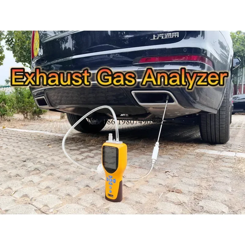wmwmnu for OC-1000 Portable Car Exhaust Gas Analyzer with Sampling Probe for SO2 NO2 CO LCD Display