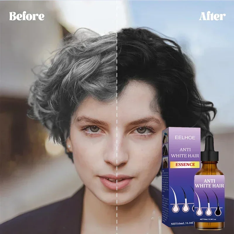 Black hair liquid removes grey hair in old age Natural anti-white ahair effective for natural ahair color and restore black