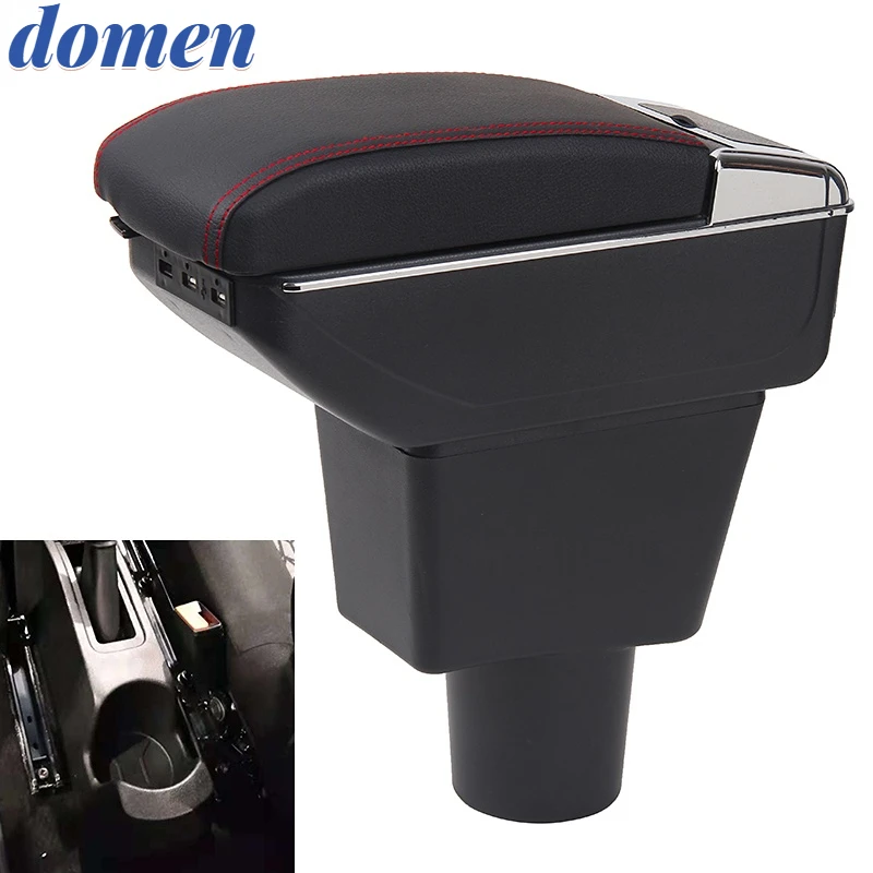 

For Lada Xray Armrest Box Universal Car Central Armrest Storage Box With Cup Holder Ashtray USB Charging modification accessori