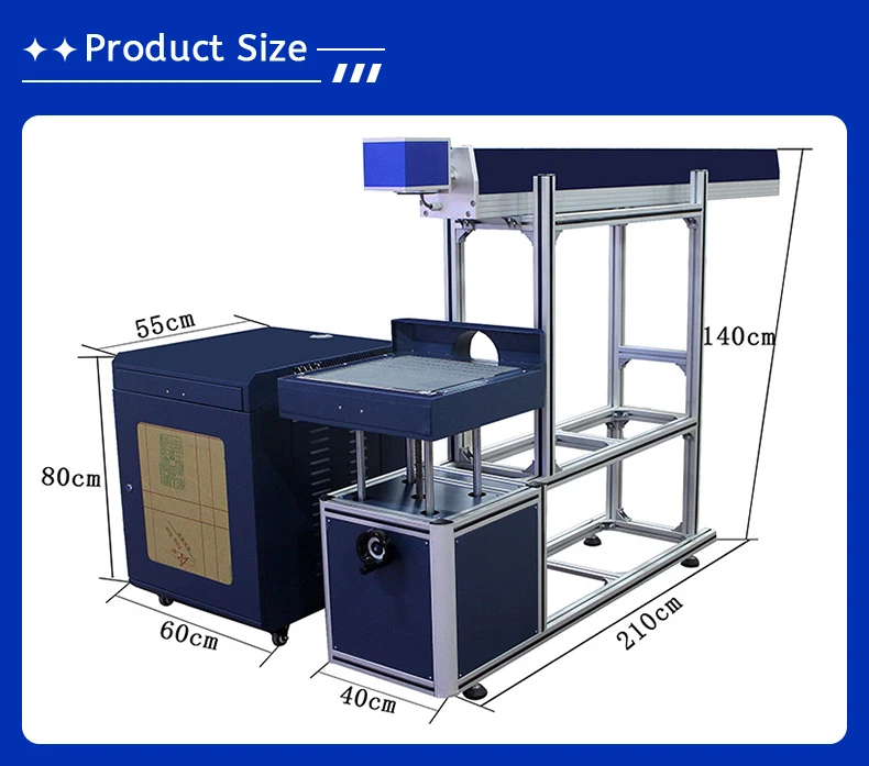 High Accuracy Non-Metal Desktop Laser Marking Machine Built-in CO2 Glass Tube for Factory Business Industrial Applications
