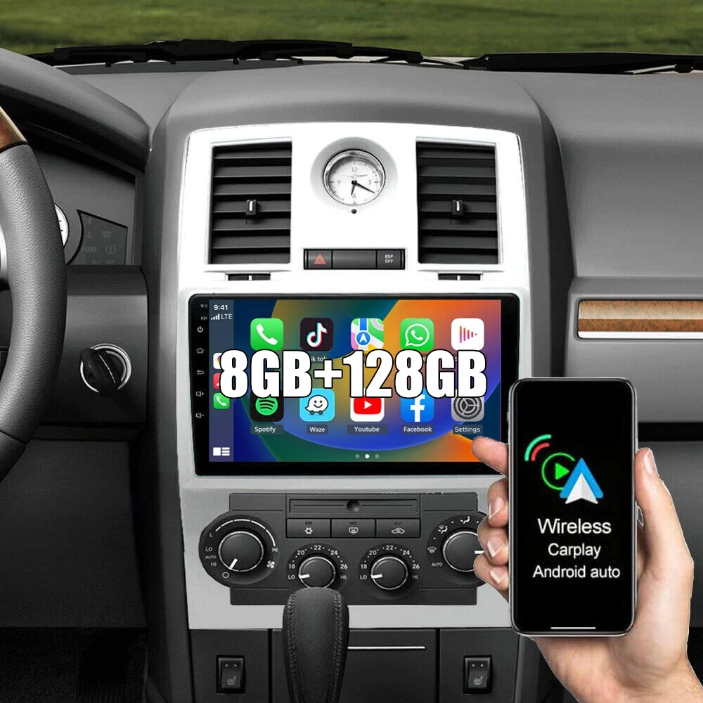 

Android 15 Carplay Auto For Chrysler 300/300C 2004 2005 2006 2007 2008 Car Radio Multimedia Video Player Navigation GPS WIFI+4G