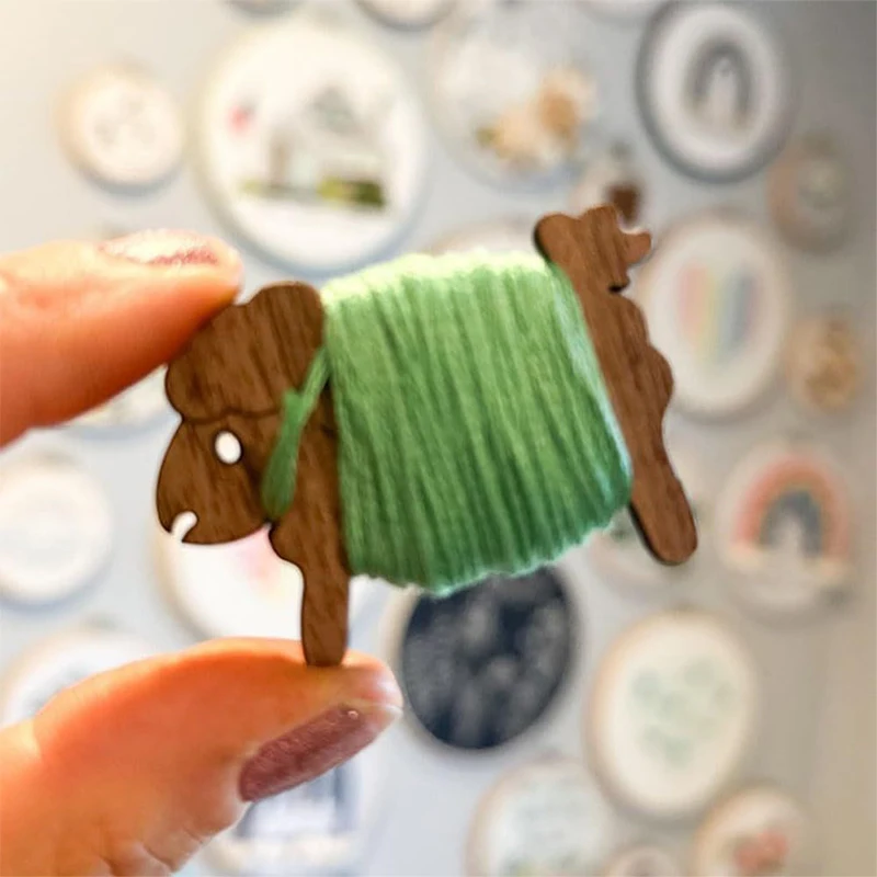 Decoration Home Decor Wooden Animal Spool Set House Accessories Sculptures & Figurine Interior Room Gadgets Crafts Garden