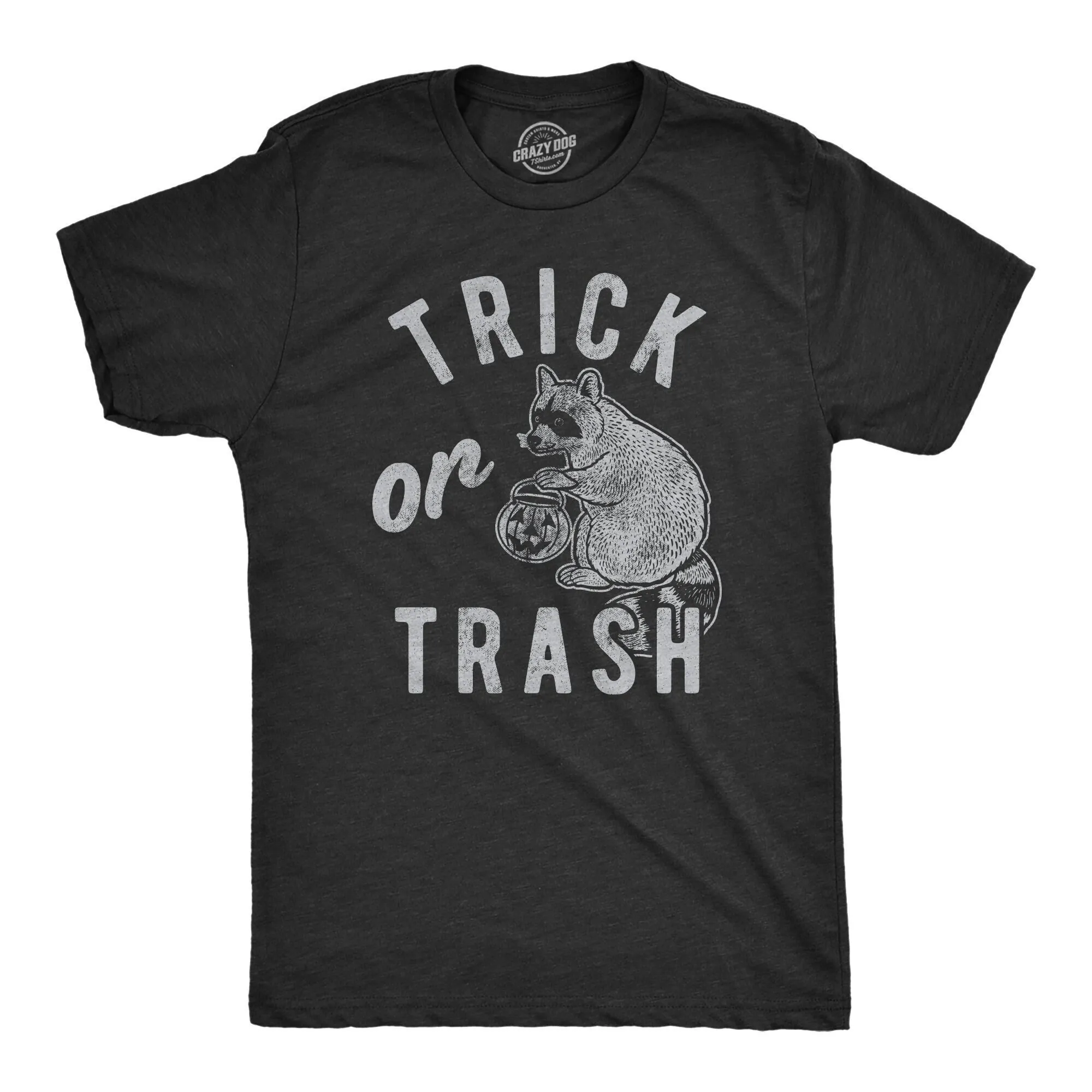 Trick Or Trash T Shirt Mens Racoon Halloween Funny Treating