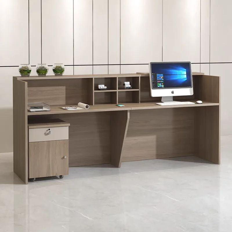 تخزين تخزين مكتب الاستقبال ديكورات الجمال الحديث مكتب الاستقبال مكافحة الأثاث التجاري الفاخر الجمالي