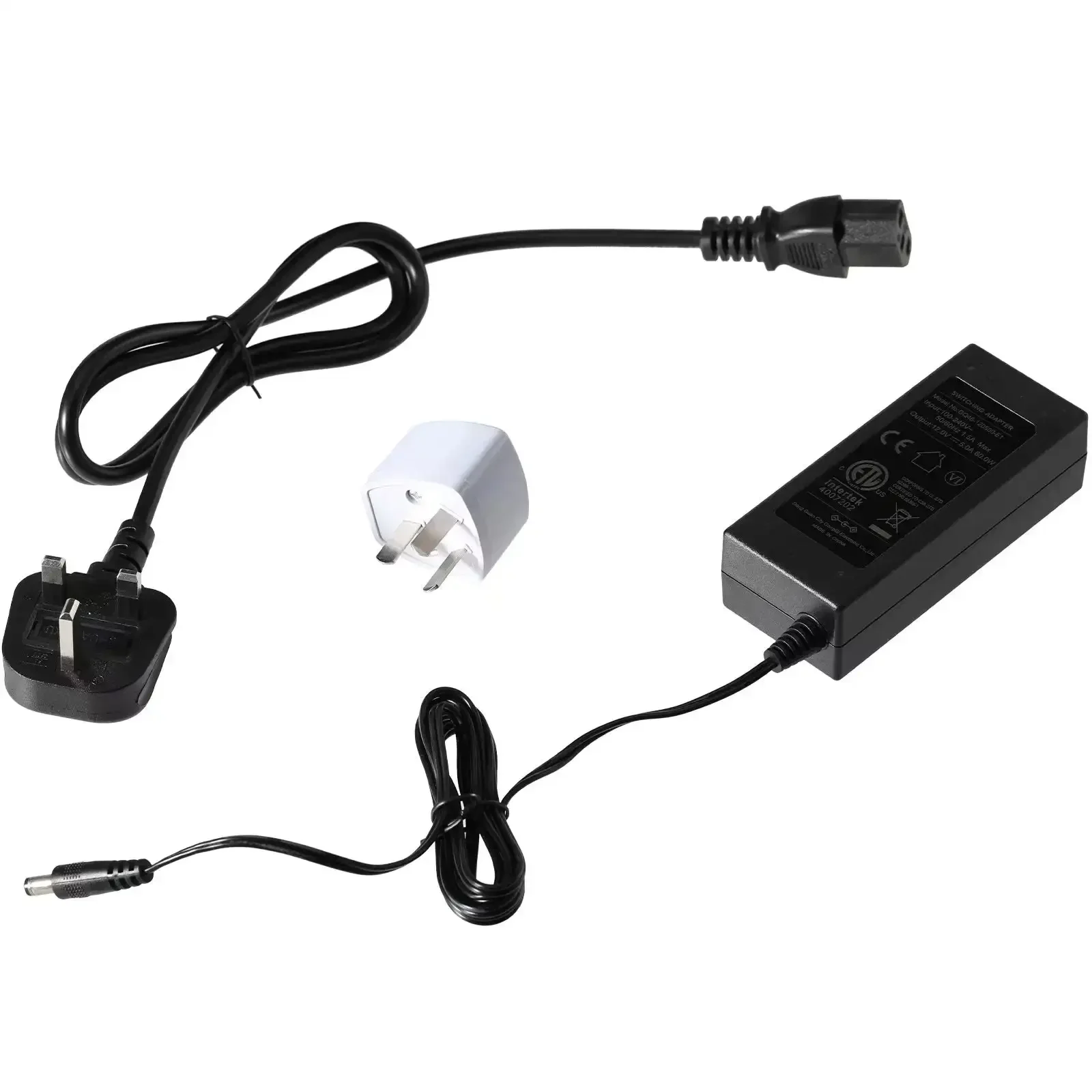 อะแดปเตอร์ AC DC 12V5A EU, US, UK แหล่งจ่ายไฟมาตรฐานสําหรับเครื่องแกะสลักเลเซอร์ NEJE