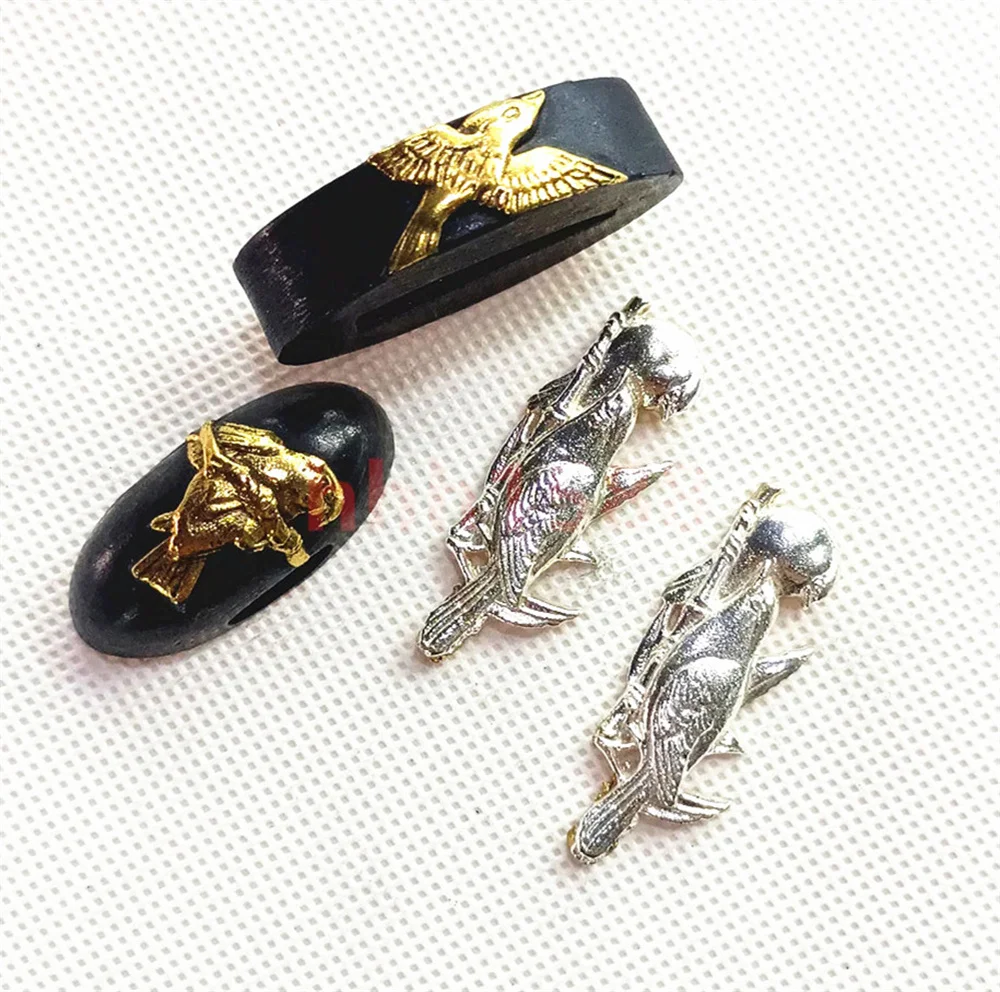 Unique Copper Brass Plated Gold Silver Tsuba Handguard Fuchi Kashira Menuki For Japan Real Japanese Samurai Katana Sword Fitting - view 6