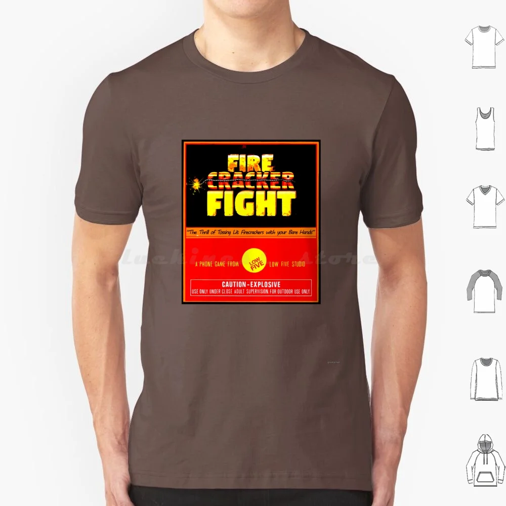 Official Firecracker Fight Game Big Label T Shirt 6Xl Cotton Cool Tee Indiegames Firecrackerfight Games