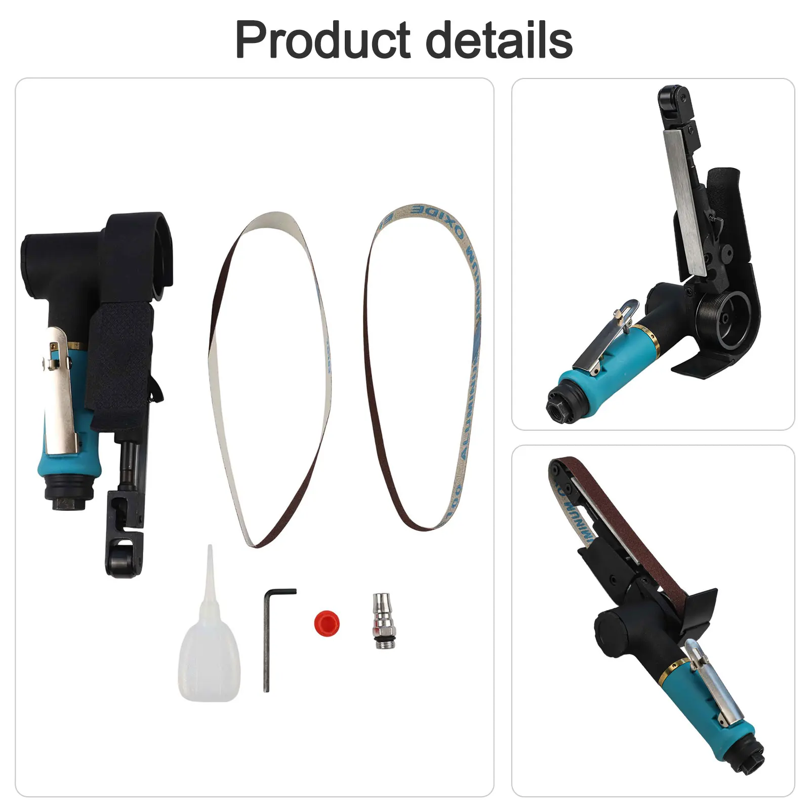 Professional 20 * 520mm Pneumatic Air Belt Sander 16000 RPM for Efficient For Grinding Polishing and Rust Removal