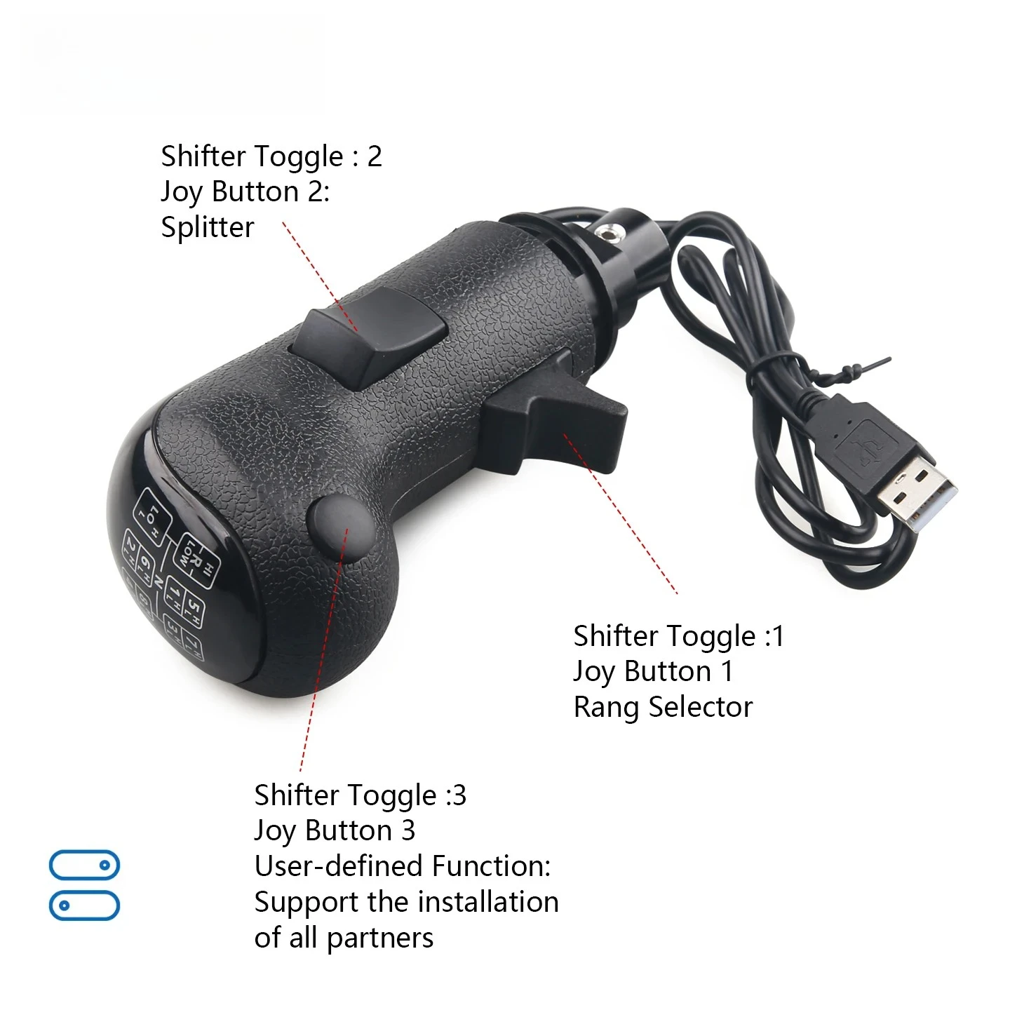 الكمبيوتر USB عالية منخفضة والعتاد محاكي شيفتر المقبض ل لوجيتك G923 G29 G27 G25 TH8A USB مقبض ناقل الحركة ل ATS ETS2 ألعاب الشاحنة HB043 #6