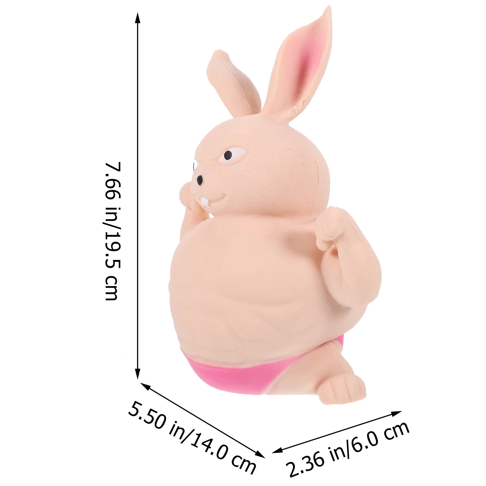 Muscle Rabbit Ornaments Squeeze Toys Statue Small Stress for Kids Fidget Tpr Animal Squeezing