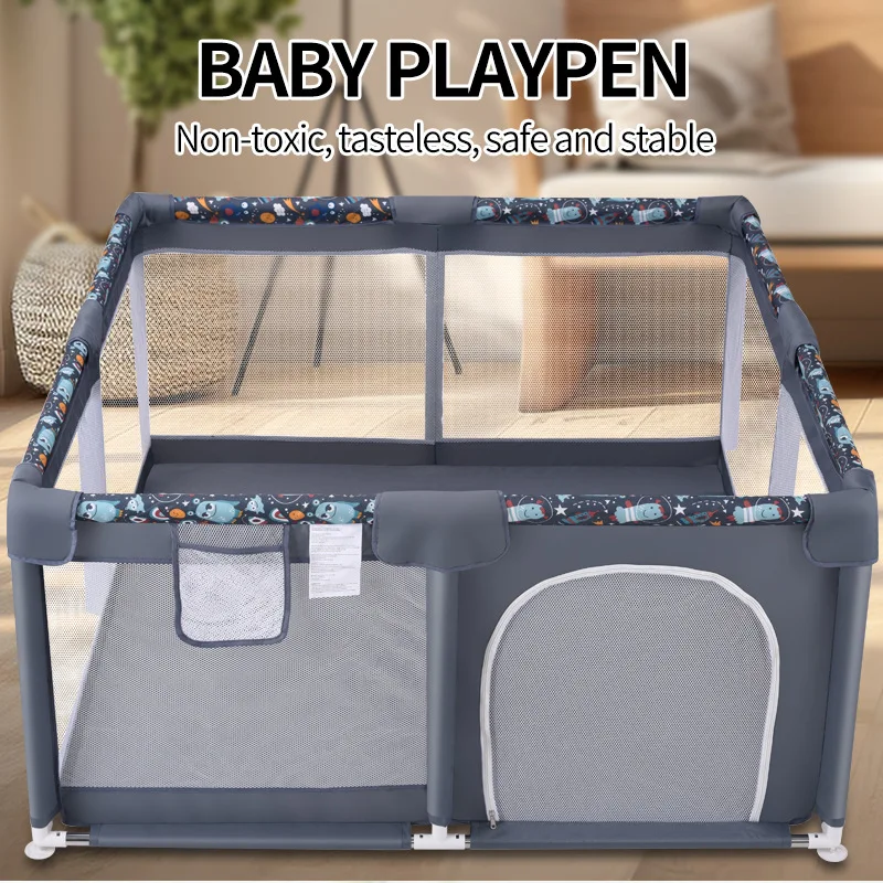 50x50 Inch Baby Playpen, Large Play Yard for Babies and Toddlers, Indoor Outdoor Sturdy Play Pen with Mesh, Safe Baby Play Area