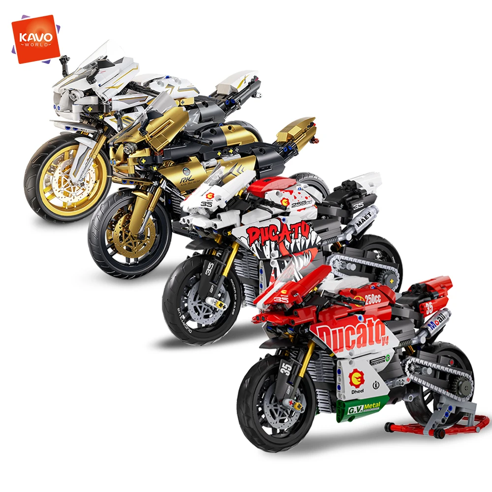 

Конструктор KAVOWORLD 1:10: Мотоцикл-супербайк для сборки своими руками, игрушка-конструктор для хобби, коллекционный подарок на праздники