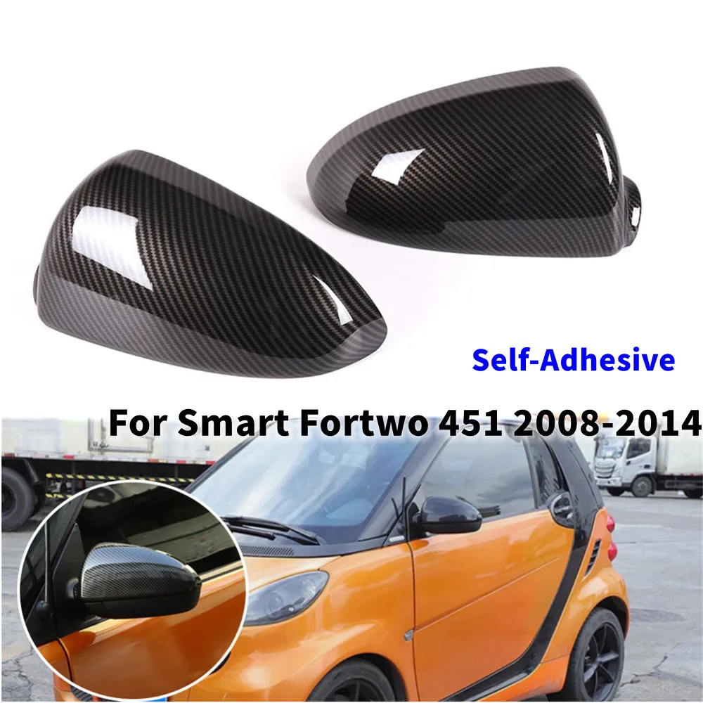 

Для Mercedes Benz Smart Fortwo W451 2008-2014 Автомобильное боковое зеркало заднего вида, наклейка на крыло, накладка на внешнюю дверь, ABS Carbon