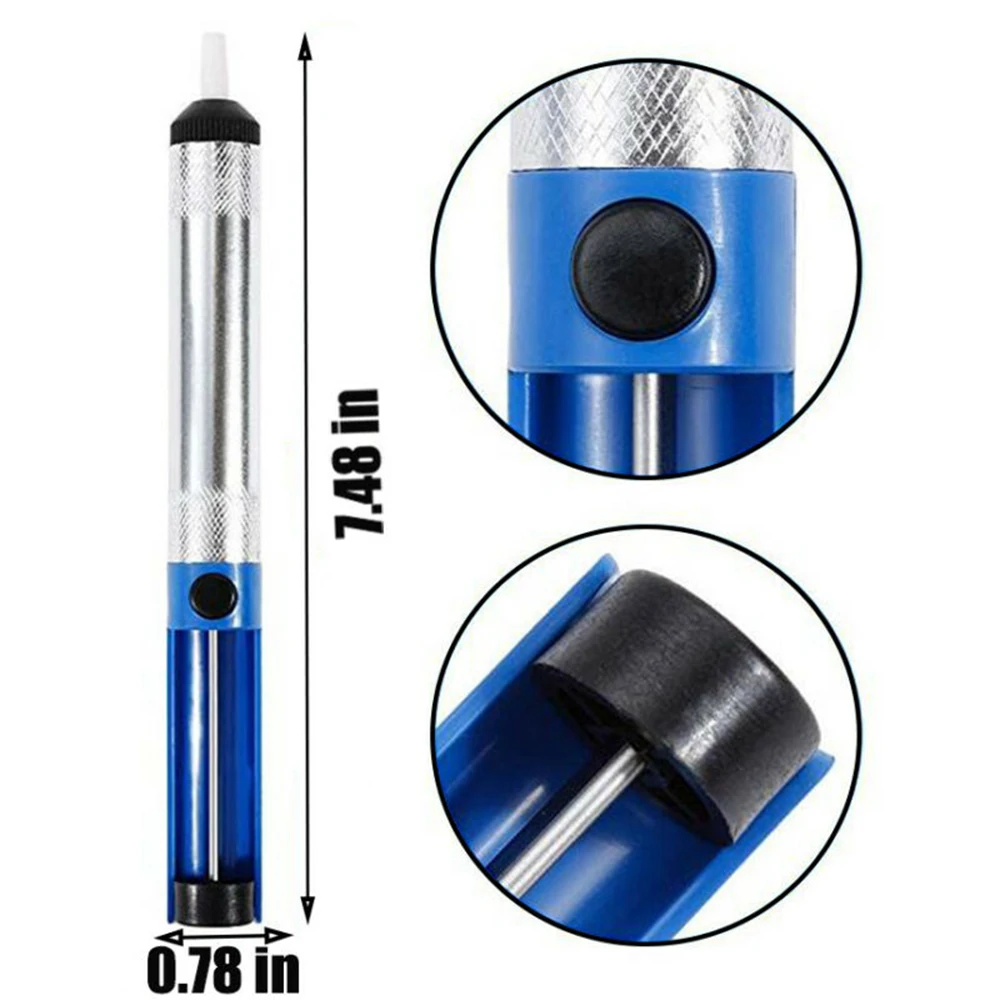 Removal Solder Suction Pump Repair Rework Sucker Vacuum Welding Aluminum Desoldering Desolver Pen type Power tool