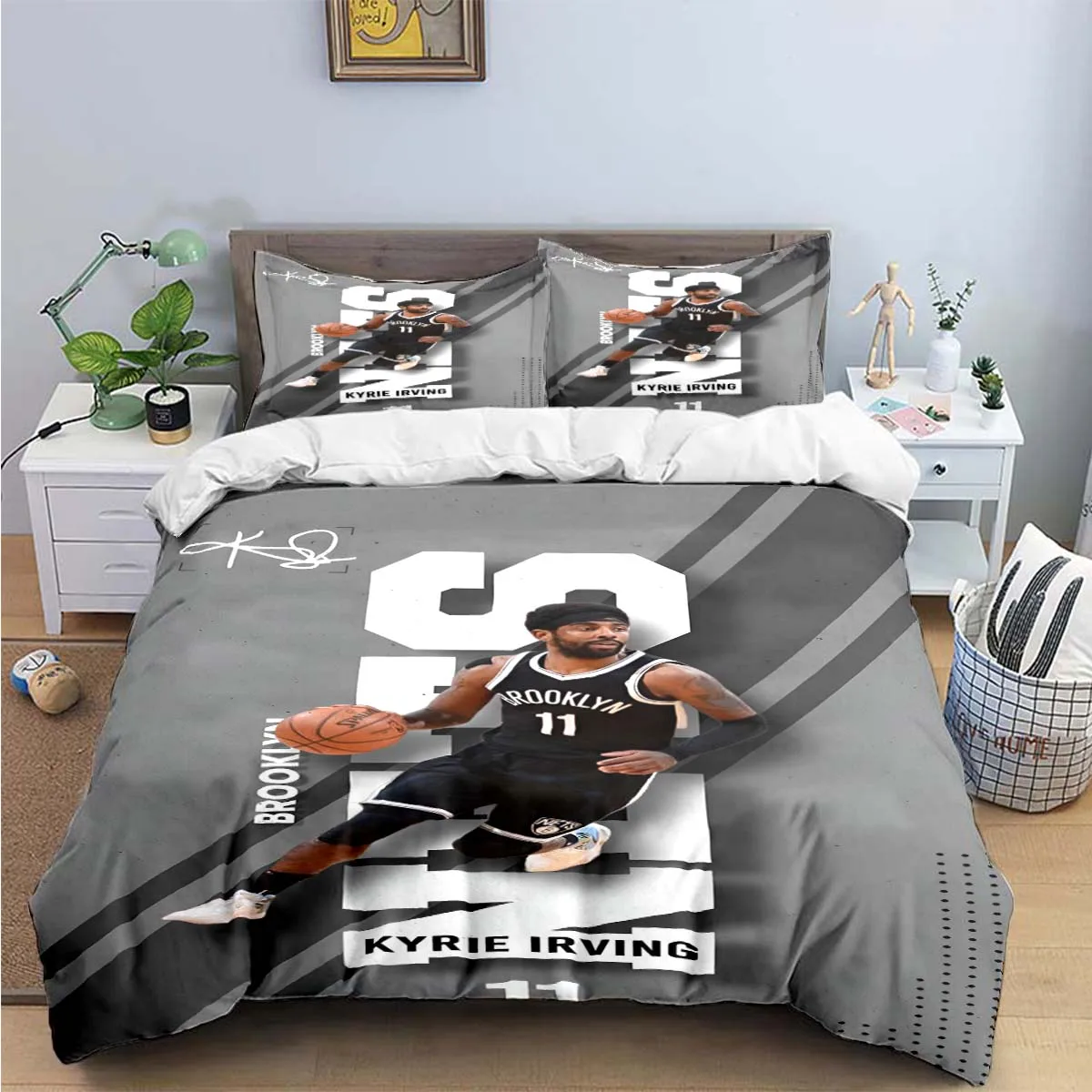 Fashion Basketball Star K-Kyrie Irving Print Bedding Sets Bed Supplies Set Duvet Cover Bed Comforter Set Bedding Set Luxury Gift