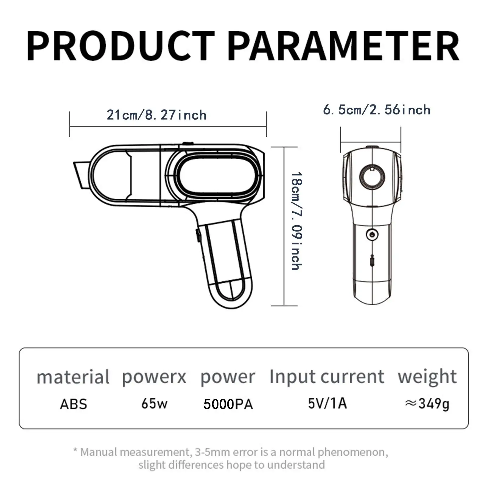 Автомобильный пылесос Профессиональный перезаряжаемый высокопроизводительный быстрая очистка
