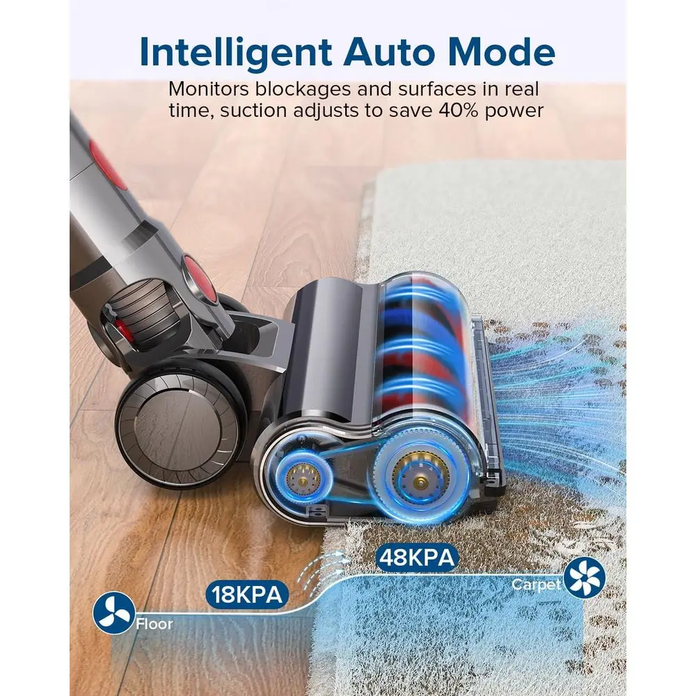 Aspirador de pó sem fio s8, 600w 48kpa até 65 minutos de vácuo recarregável, aspiradores portáteis leves sem fio para