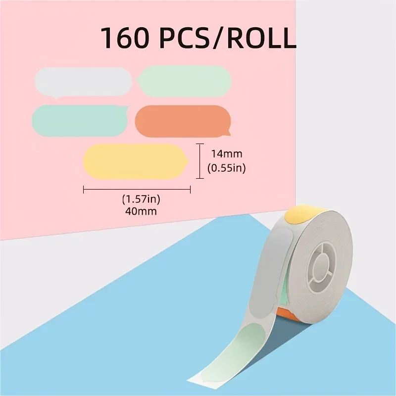 1Roll NIIMBOT D11/D101/D110 Label Printing Paper Name Sticker Waterproof Sticker Self Adhesive Cartoon Name Sticker