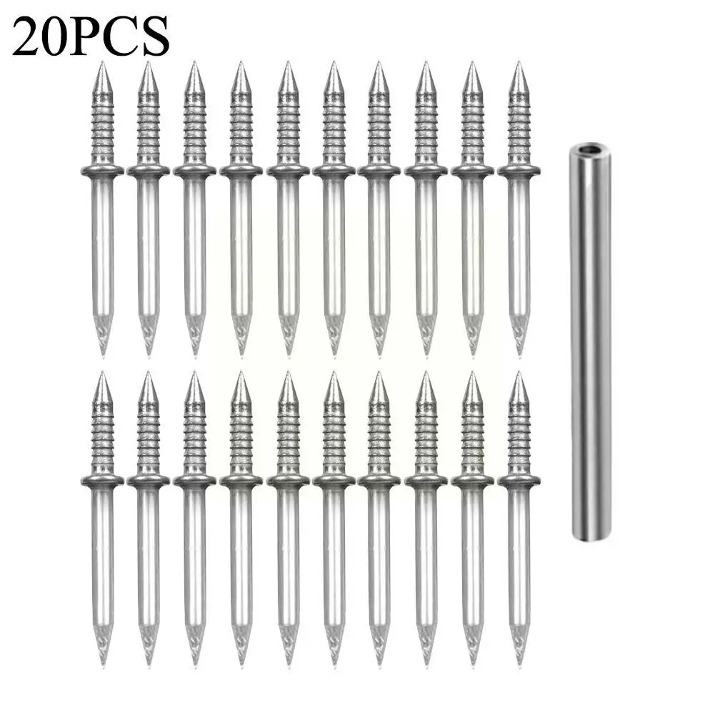 20pcs Hardware Carbon Steel Nails For Seamless Installation Of Wood Trim Nails & Tools High Strength Skirting Line Seamless S9o2