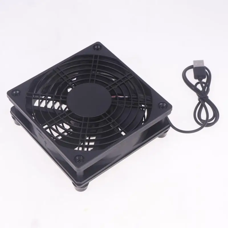 1 Piece DIY PC Cooler TV Box Wireless Silent Quiet DC 5V USB Power W/Screws Protective Net 120mm Router Cooling Fan