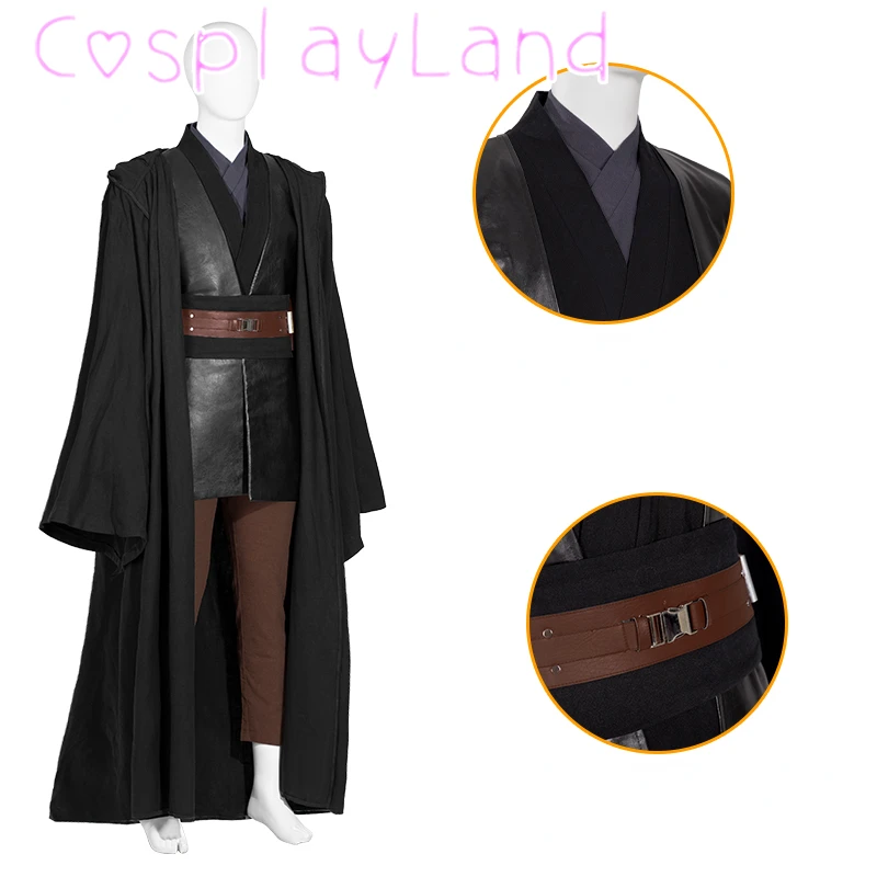 Halloween Star Superhero Clothing With Props High Quality Anakin Battle Robe Adult Jedi Battle Outfit Full Set Skywalker Suit