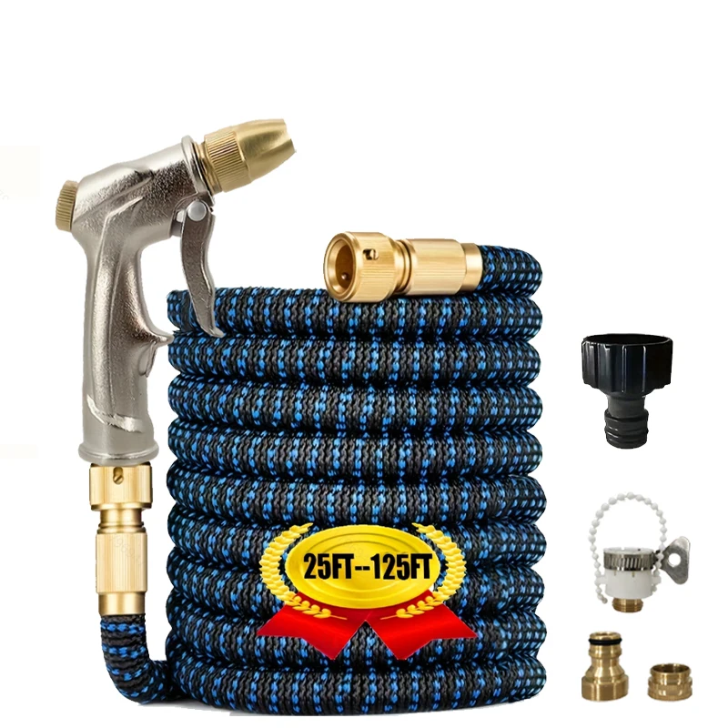

New Garden Watering Hose High Pressure Magic Rubber Bimetallic Joint Car Wash Water Pipe Water Gun Irrigation Supplies Cleaning