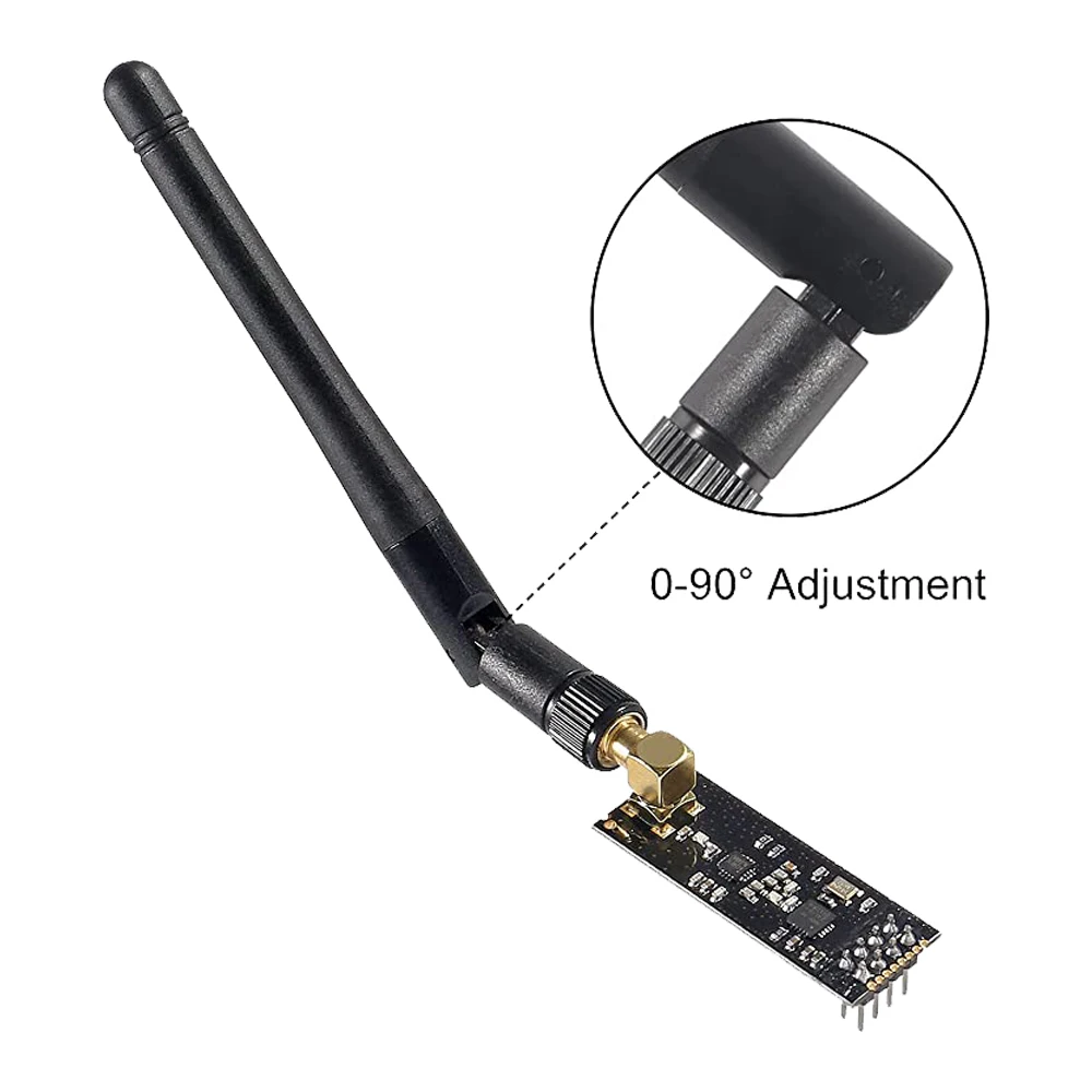 1pcs NRF24L01+PA+LNA Wireless Transceiver Module 2.4G 1100m with Antenna Compatible with for Arduino IDE