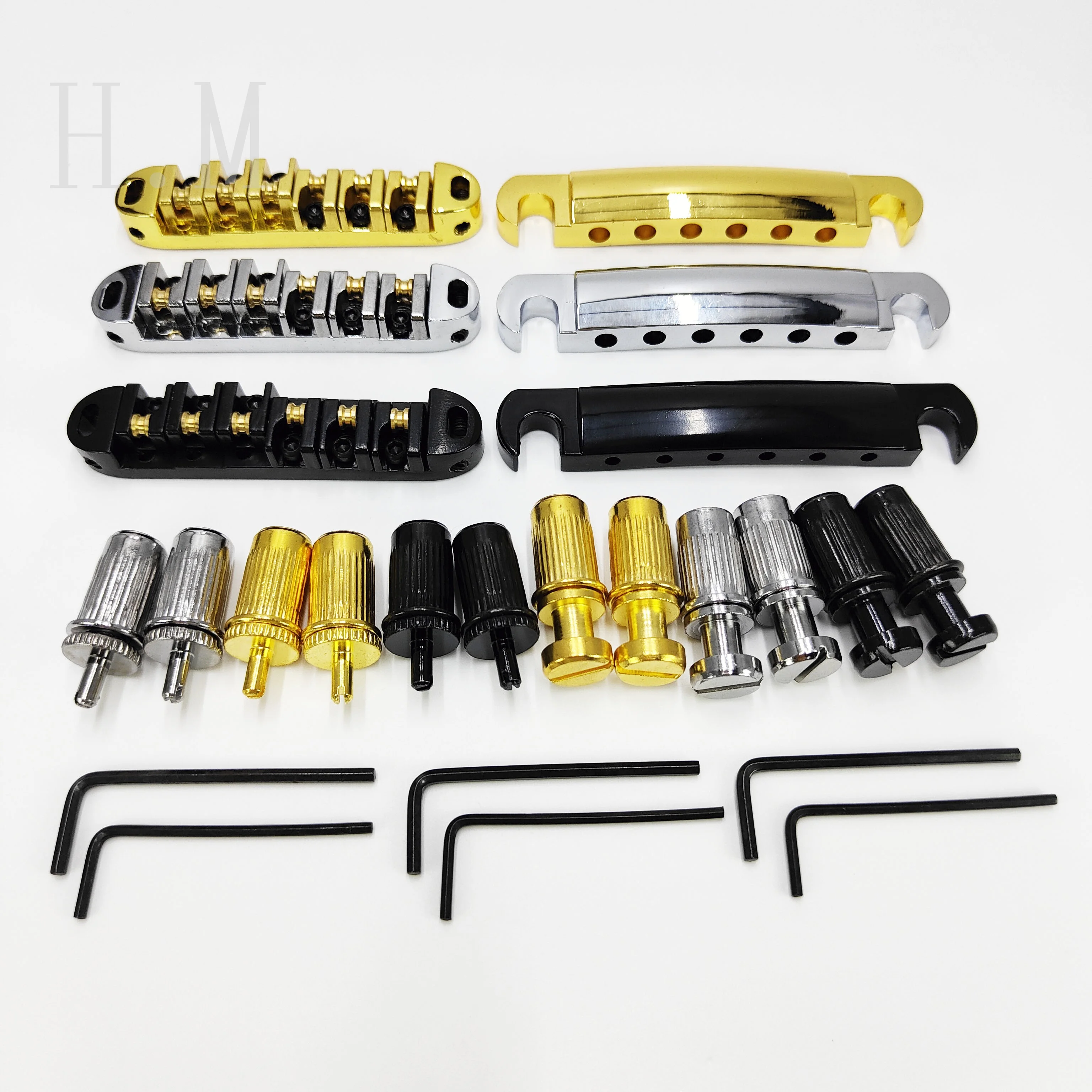 

Electric Guitar String Bridge Pulling Plate LP Electric Guitar String Bridge Ball Roller Roller Bridge Complete Set