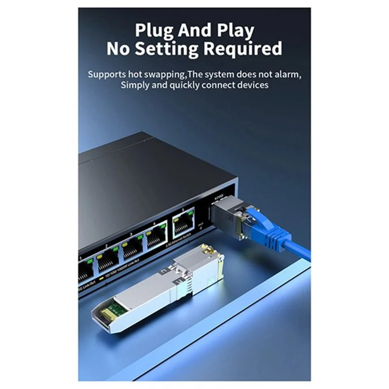 

A73E-10G SFP + к Rj45 30M Самоадаптирующийся оптический модуль 10G/5G/2,5G, совместимый с Mikrotik, оптическим переключателем Ethernet