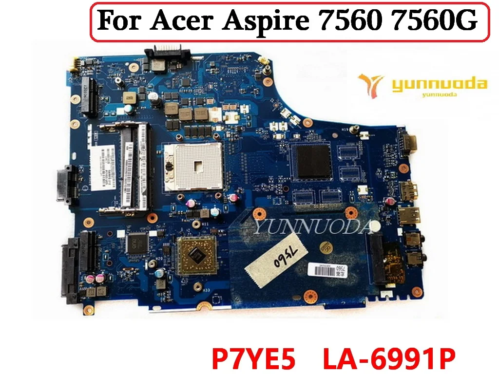 

P7YE5 LA-6991P For Acer Aspire 7560 7560G Laptop Motherboard DDR3 MBBBUX02001 Tested good