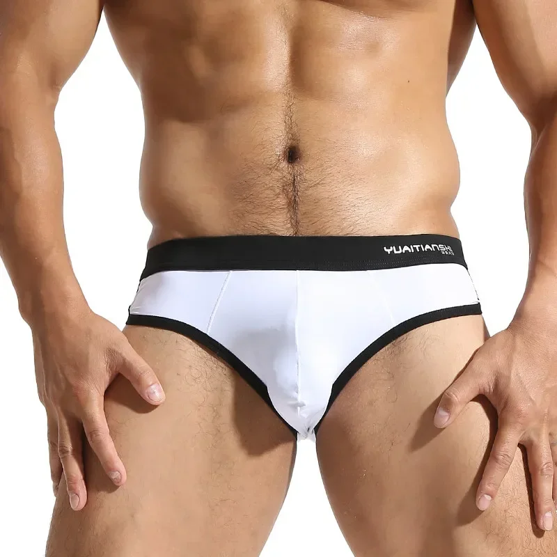 

Underwear Men Briefs Ice Silky Low Rise Underpants Man Cueca Masculina U Pouch Male Panties Underwear Brief Panties