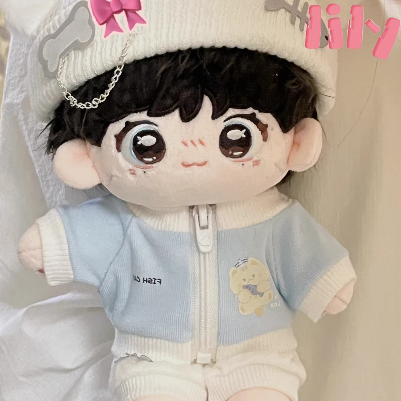 ตุ๊กตาผ้ากำมะหยี่ 20 ซม. ชุดตุ๊กตาผ้าฝ้าย ชุดตุ๊กตาน่ารัก ชุดแต่งตัวตุ๊กตา หมวกตุ๊กตา เสื้อโค้ท ชุดกีฬา ชุดแต่งตัวตุ๊กตา ของขวัญสำหรับเปลี่ยนชุดตุ๊กตา