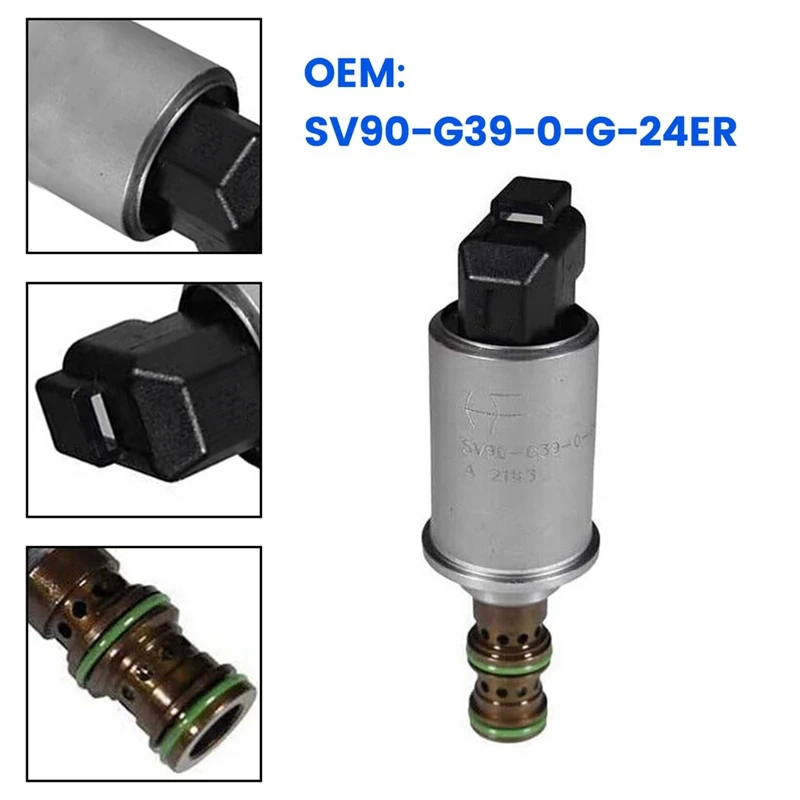 

24V Excavator Hydraulic Pump Solenoid Valve SV90-G39-0-G-24ER SV90G390G24ER 4323910 Solenoid Valve Replacement