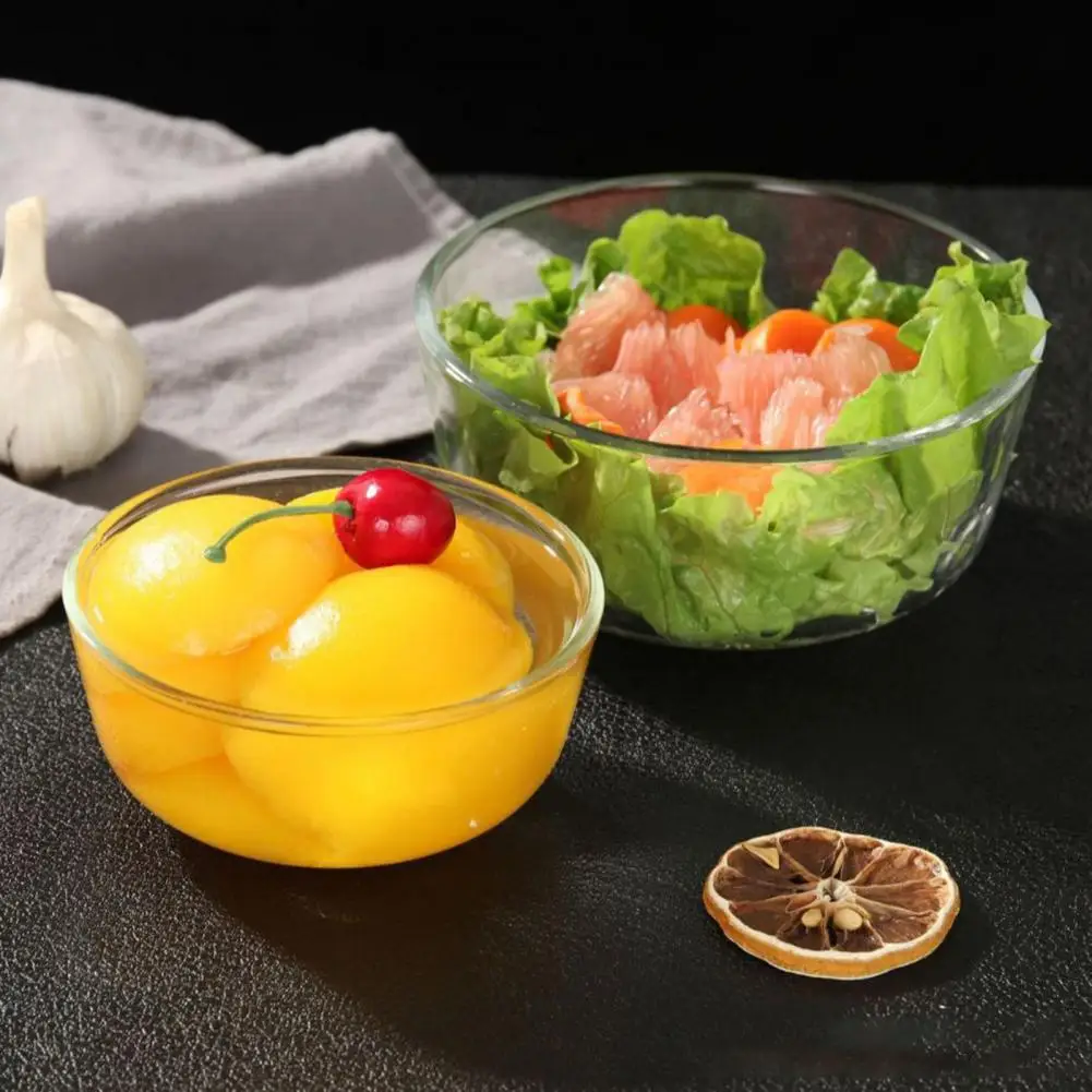 Chemical-free Glass Bowl Thickened Glass Mixing Bowl Capacity Salad Bowl Microwave Safe Kitchenware 6 Inch Tempered for Soup