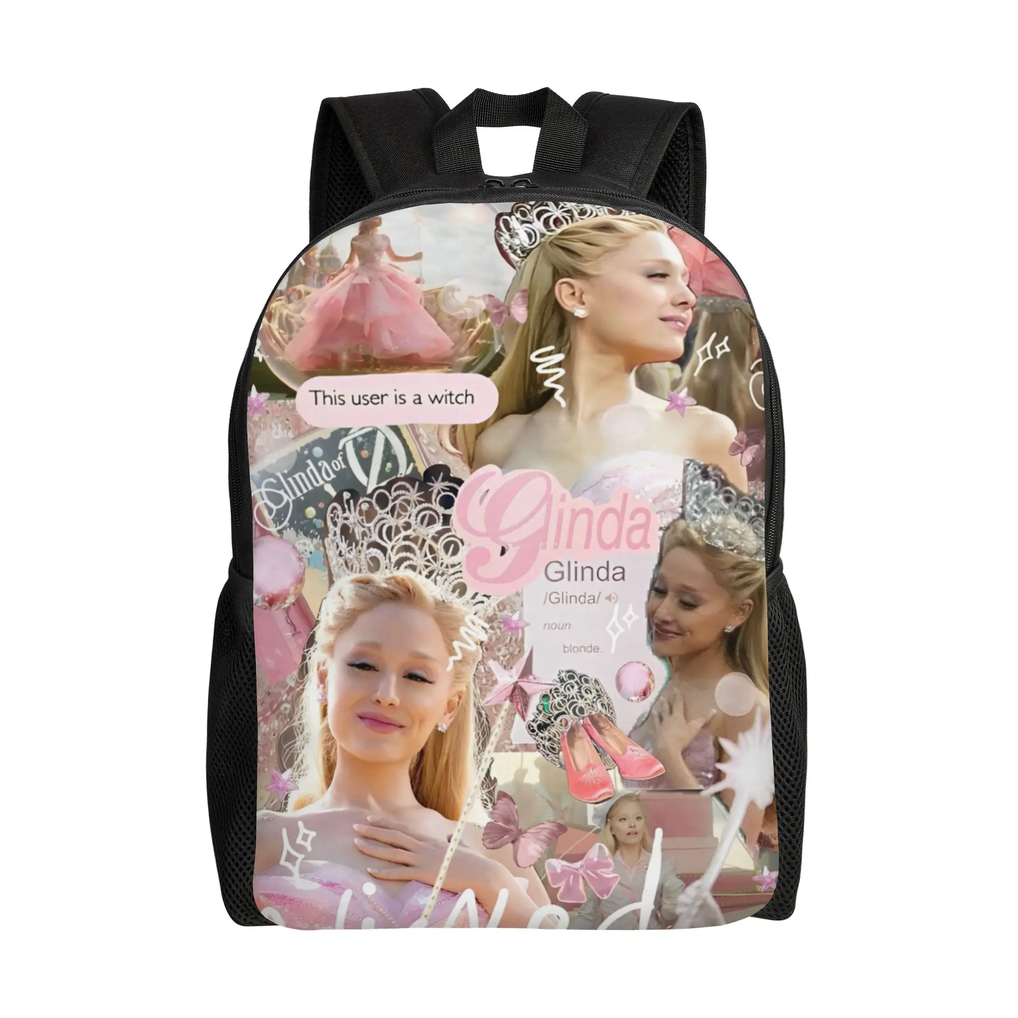 

Рюкзак Wicked Glinda Elegant Good Witch, повседневный, для студентов и бизнеса, в стиле фильма о магии, для мужчин и женщин, для ноутбука, холщовый