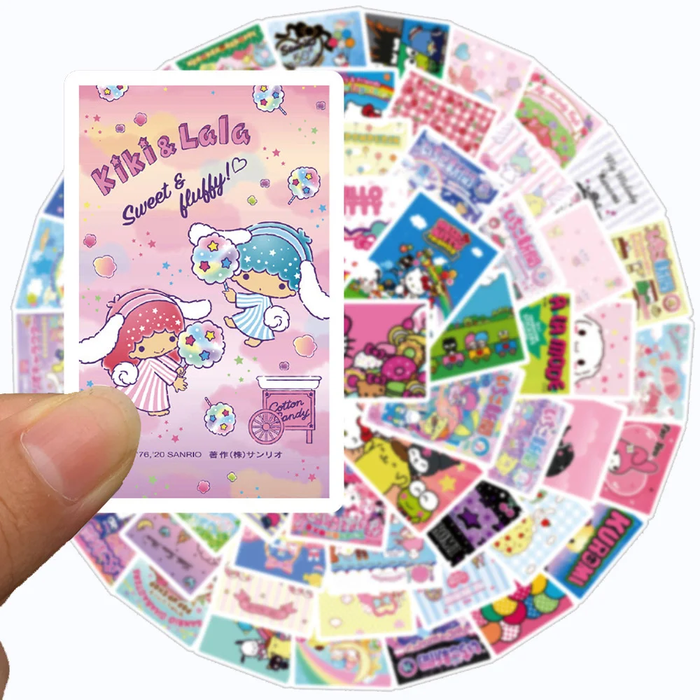 

10/30/62pcs Sanrio Anime Poster Stickers Cute Cartoon Kids Sticker Toy DIY Water Bottle Notebook Phone Case Aesthetic Decoration