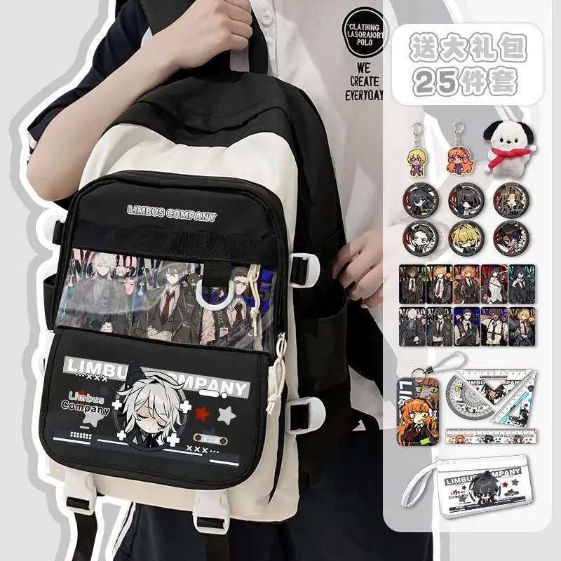 Limbus Company Anime Arrival Fashion Large Capacity Girls Boys School Use Daily Package Travel Bag Shoulder  Knapsack Backpack view 5
