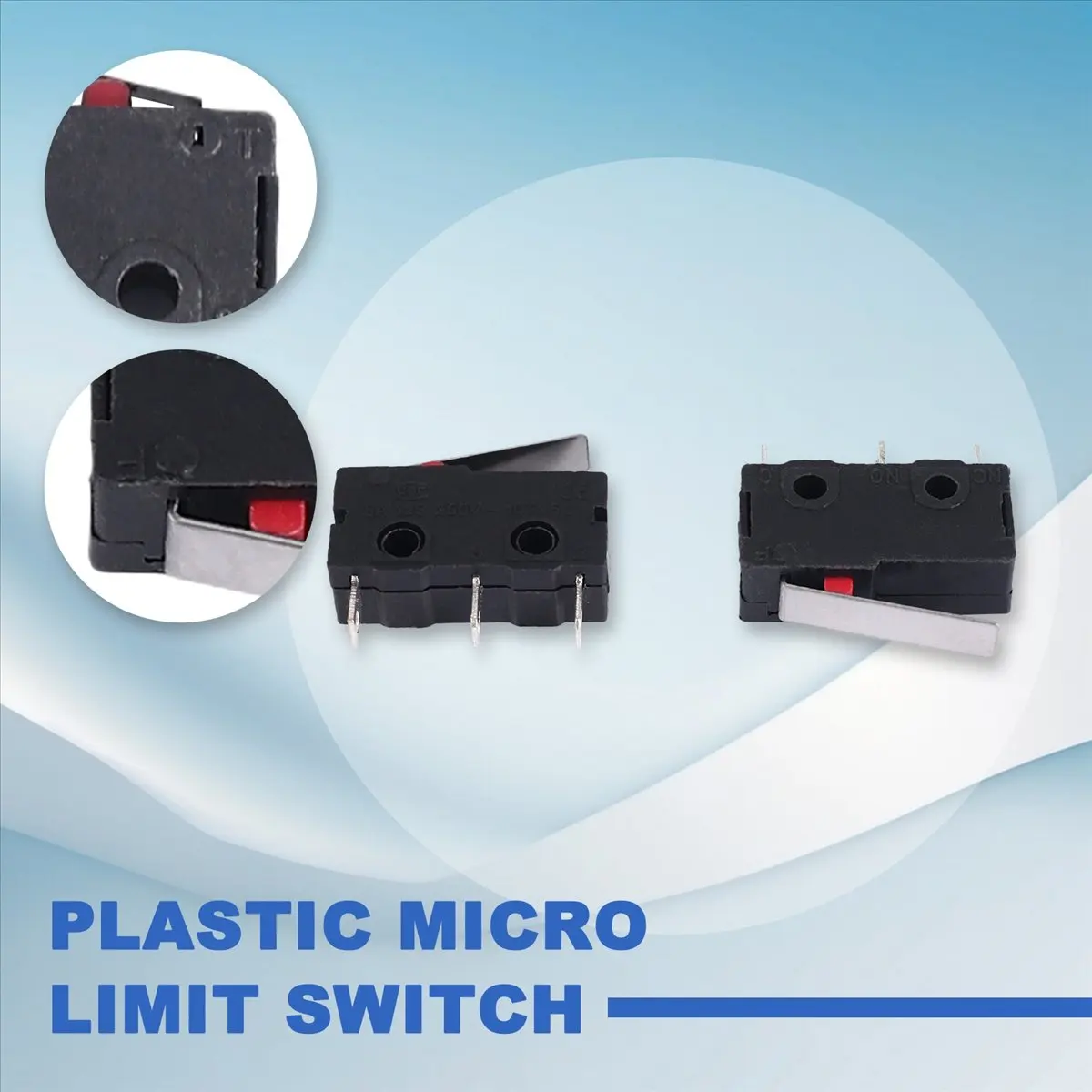 

Раскрытый-20 шт. AC 125 В 250 В 5A SPDT 3-контактный мгновенный пластиковый микроконцевой выключатель черный + серебристый