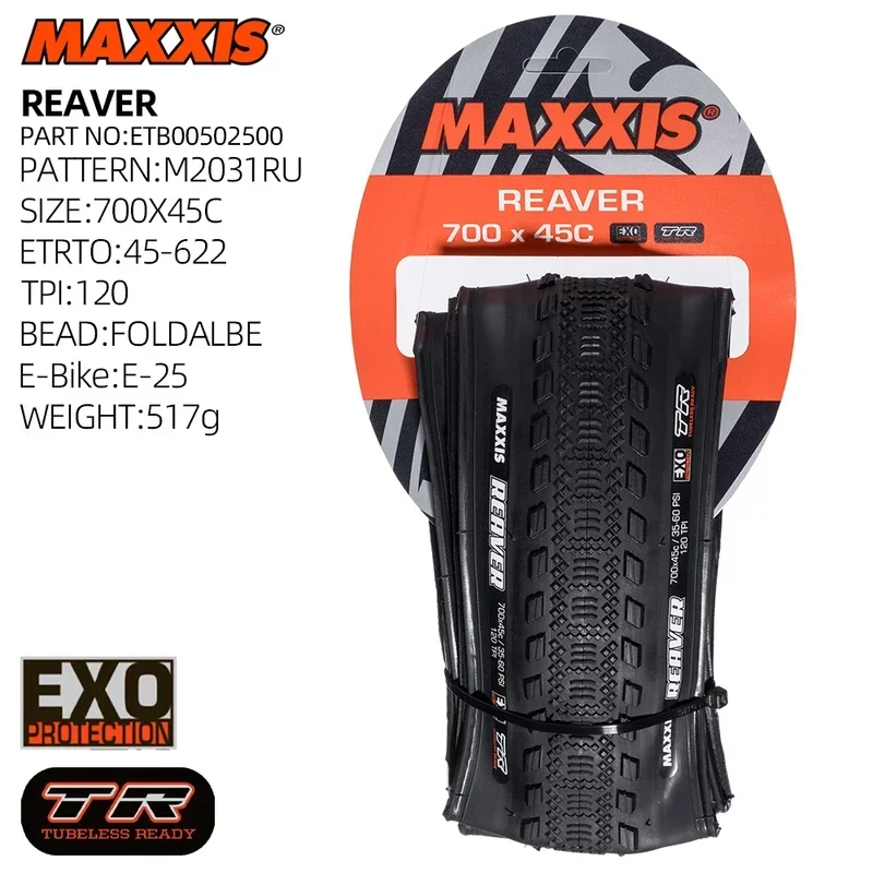 Maxxis Reaver 700x40 700x45 40C 45C gravel bike tubeless tire gmtb tyre